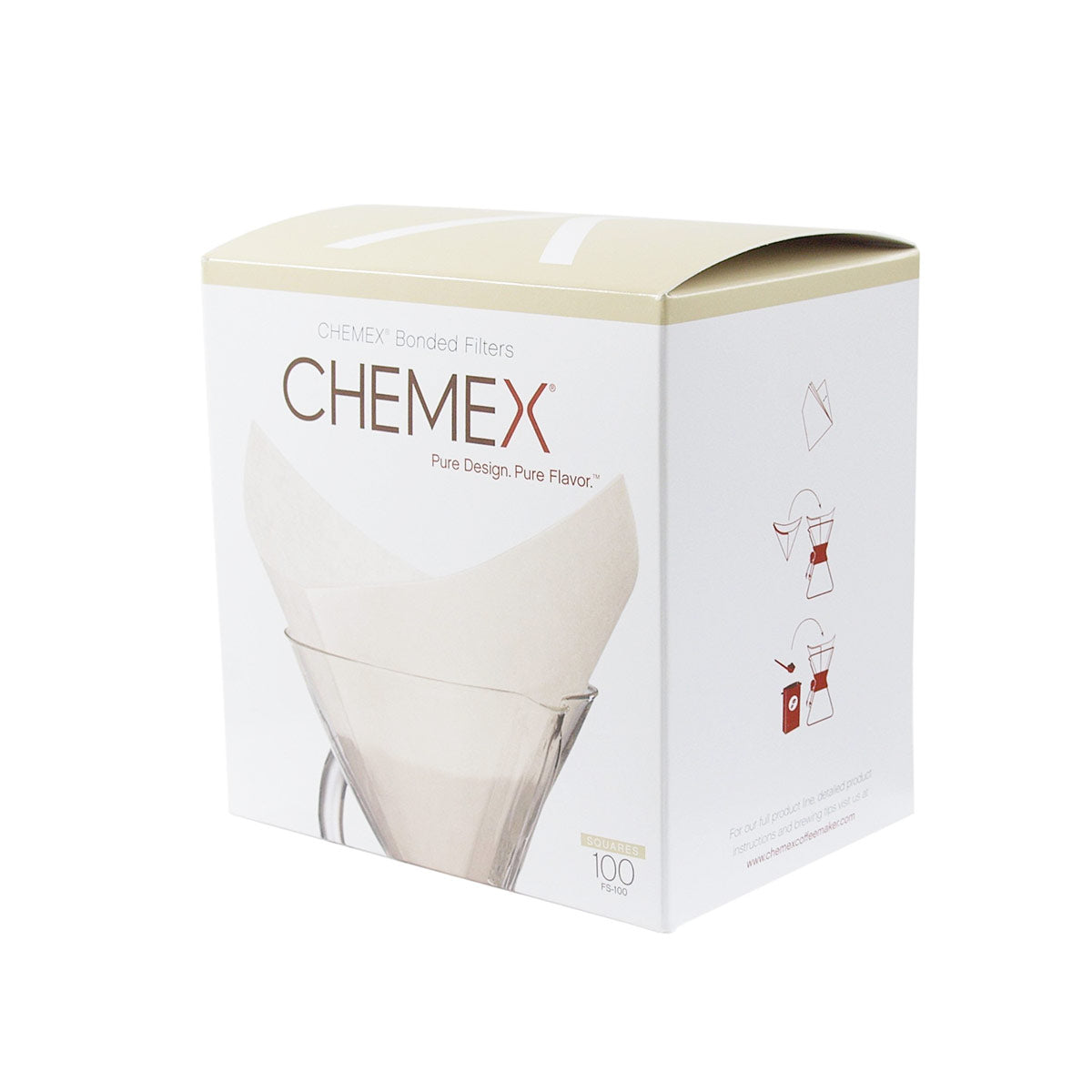 CHEMEX - Filtres papier blanc 6 tasses